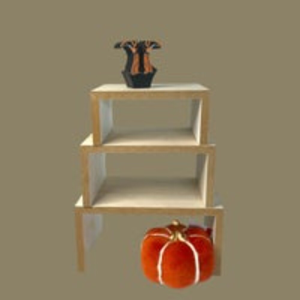 Target Set of 3 Wood Risers For Displays Decor Farmhouse